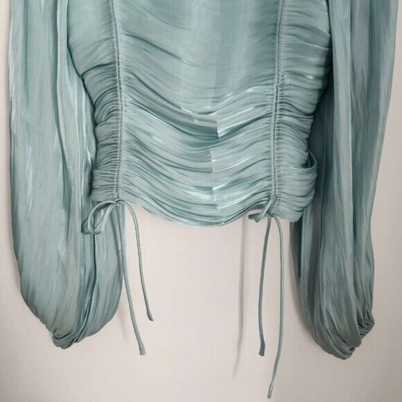 Princess Jasmine Blue Line & Dot Peyton Top XS B42 - Picture 11 of 12